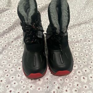 Black and Red Winter Boots